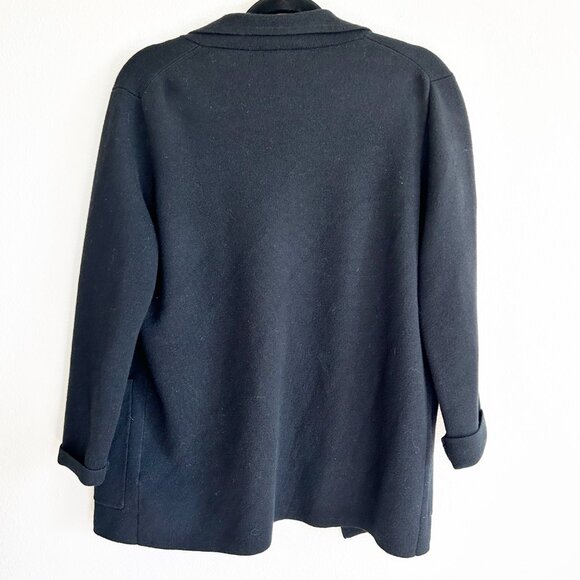 J. Crew Eloise Sweater Blazer Womens S Black Open Front Knit Cardigan BA552 - Picture 4 of 8